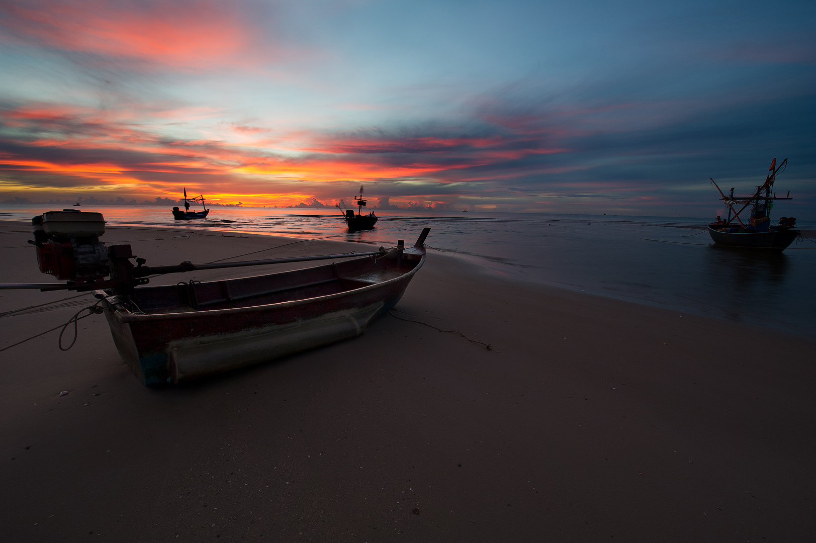 Thailand, Hua Hin, Sunrise, Asia, Indian Ocean, Beach, Bernard Chen, Timescapes