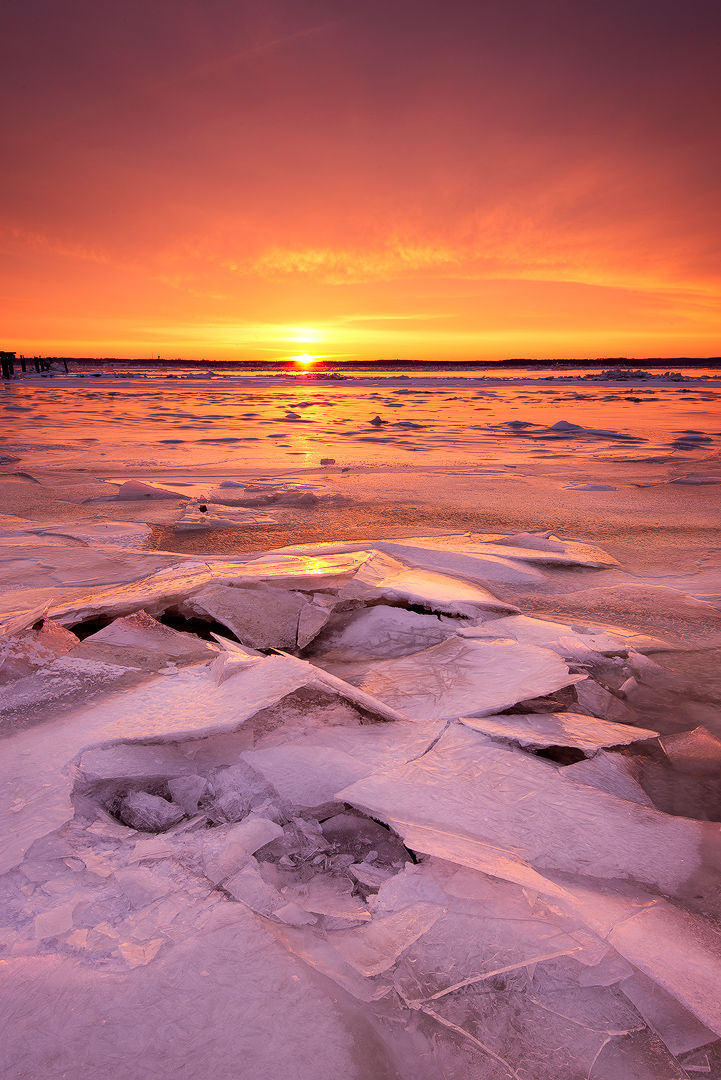 Virginia, Landscape, Winter, Leesylvania, State Park, Prier, Ice, Sunrise, Snow, Frozen, Water, Potomac, River