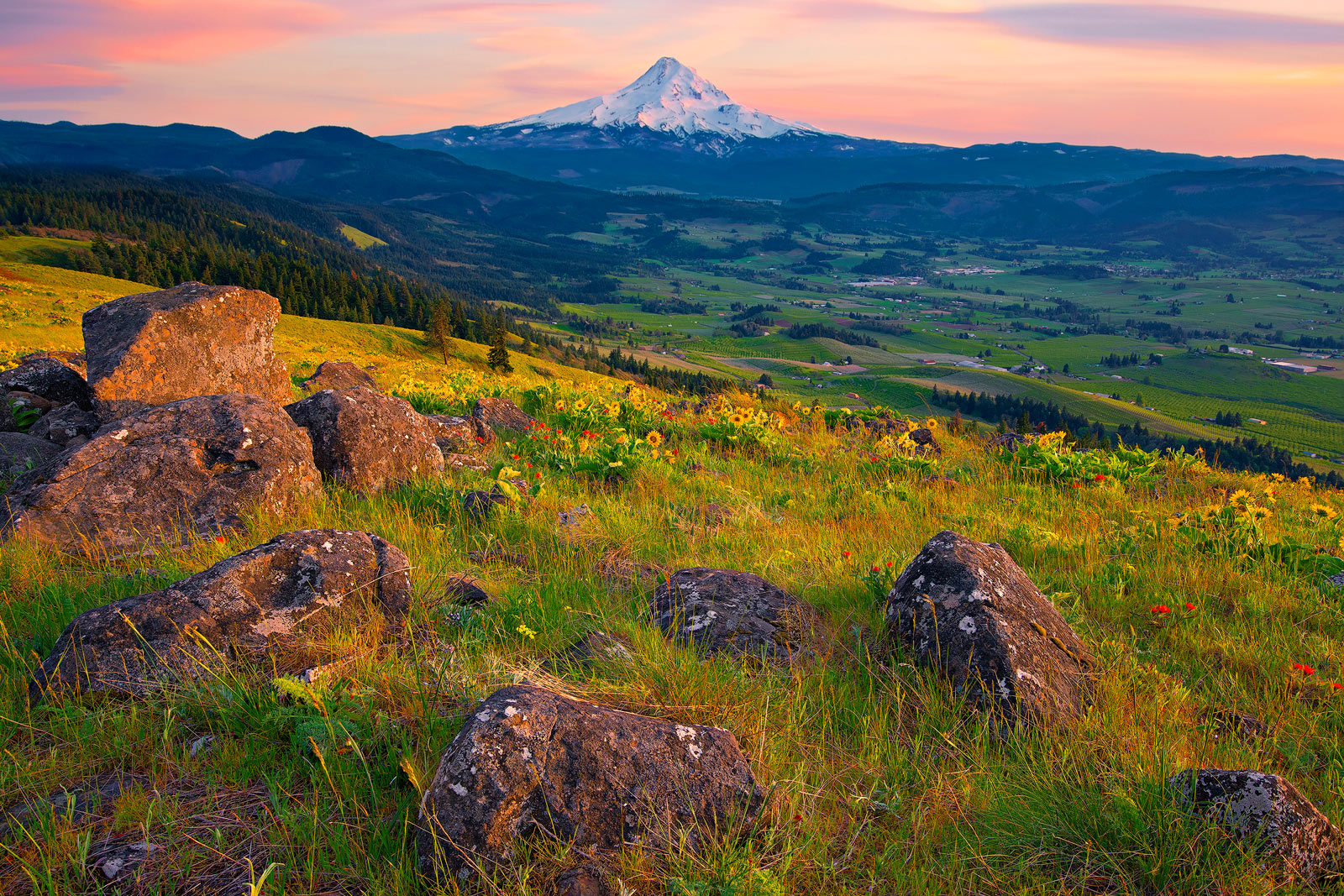 Mount Hood, Oregon, Columbia River Gorge, Hood River, National Scenic Area, Volcanic Rock, Mountain, Landscape, Pacific Northwest...