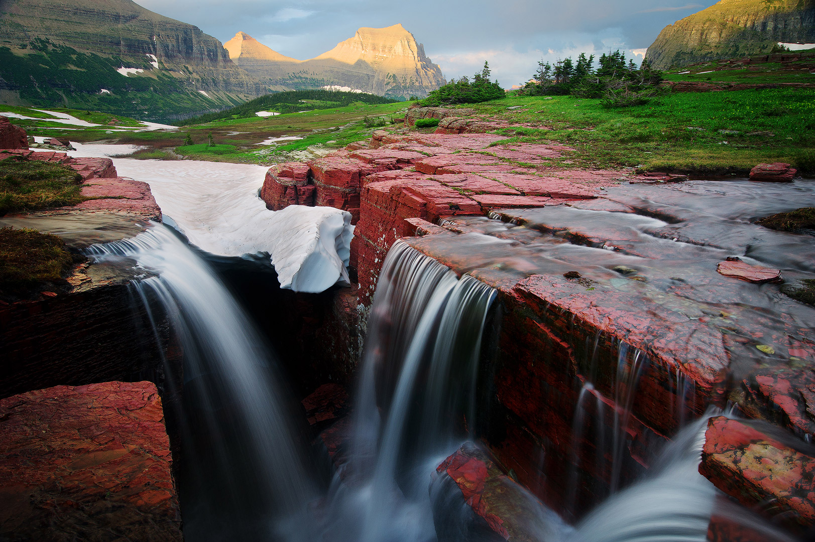 The fame triple falls of Glacier can be found around Logan's Pass and when there is plenty of water, this waterfall can be tantalizingly...