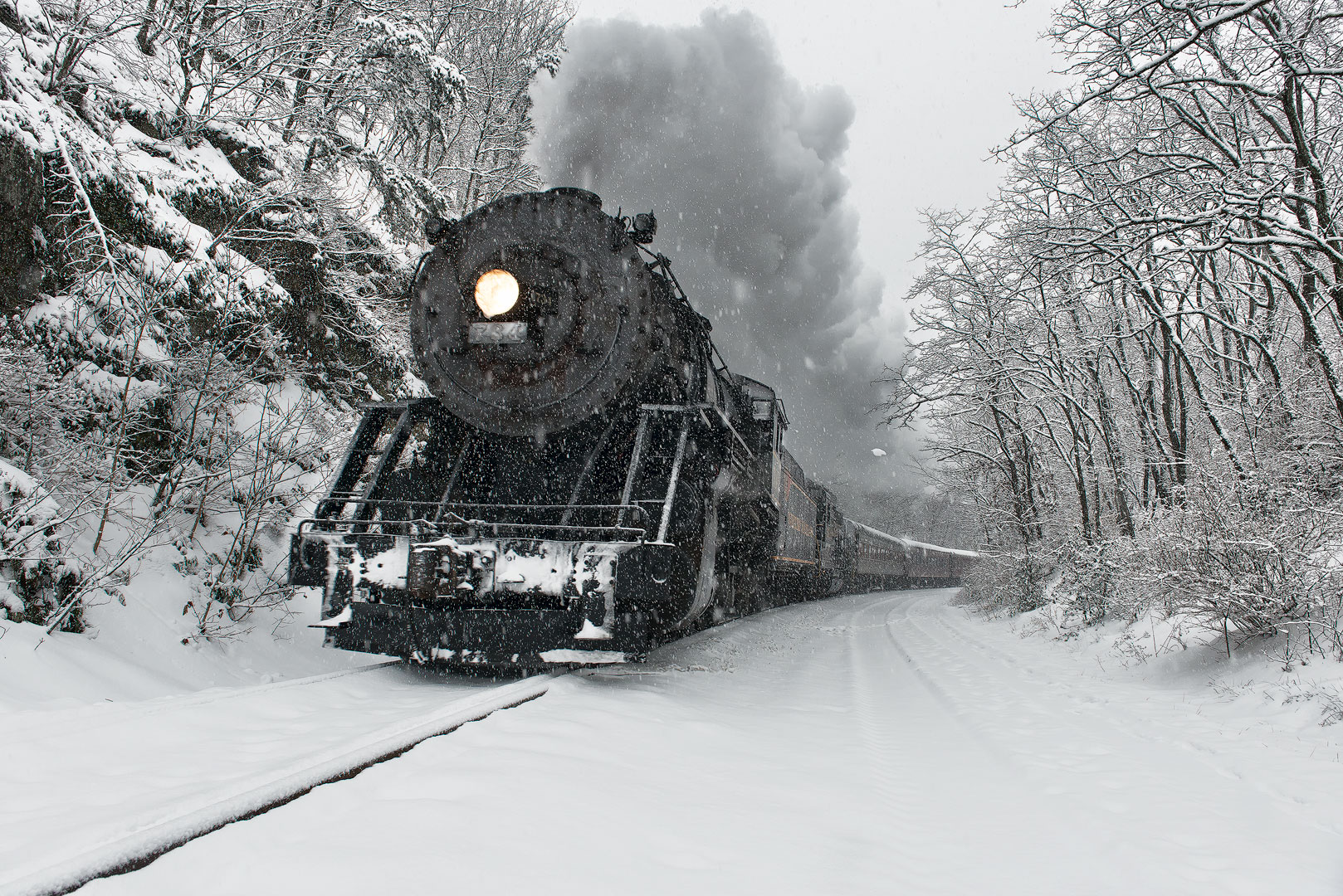 The Santa Express. I’ve been waiting for this day and this shot for years! It rarely ever comes together so nicely during this...